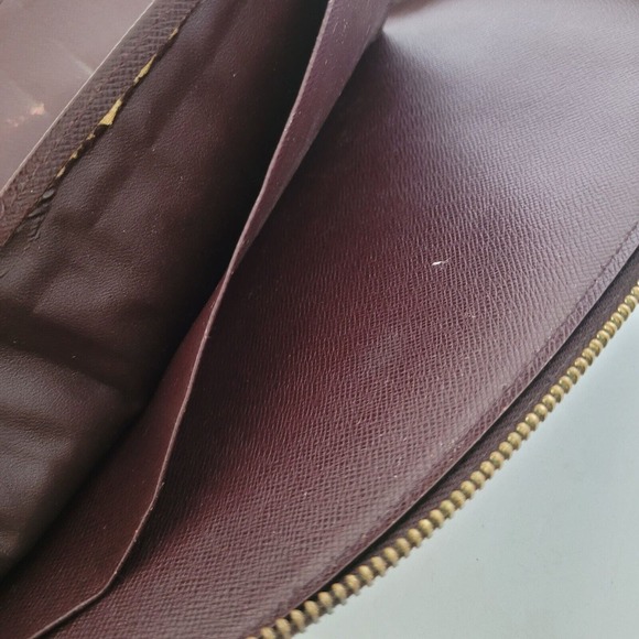 LOUIS VUITTON LV Brown Zip Around Wallet Organizer Atoll Large Clutch Unisex - Picture 12 of 16